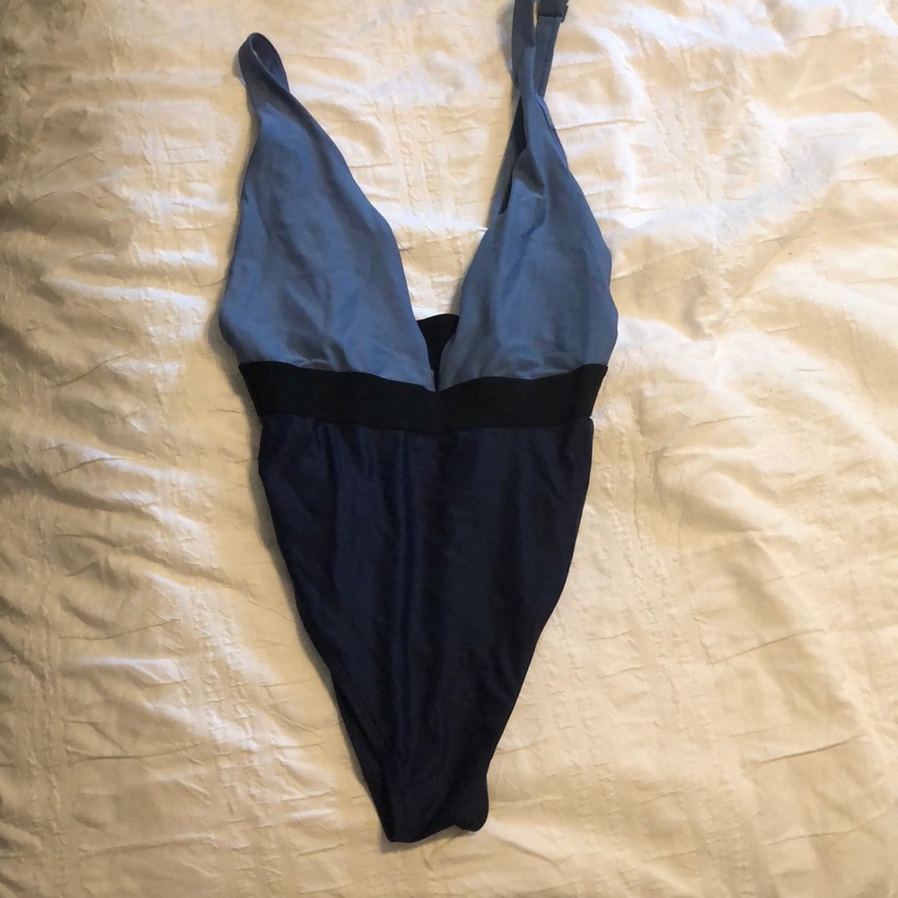 High cut deep V Aerie one piece swimsuit